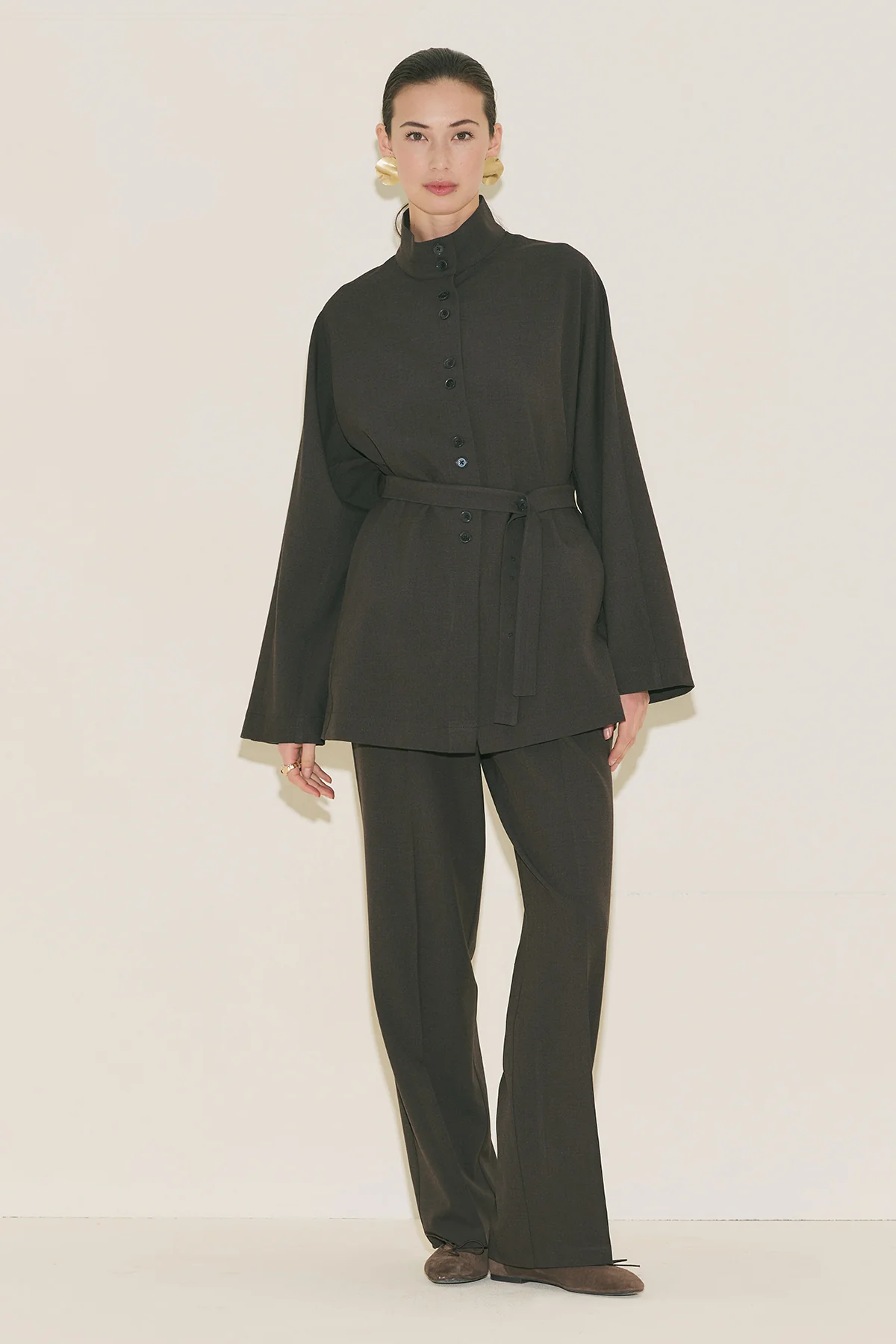 Yui Belted Jacket Brown - Image 7