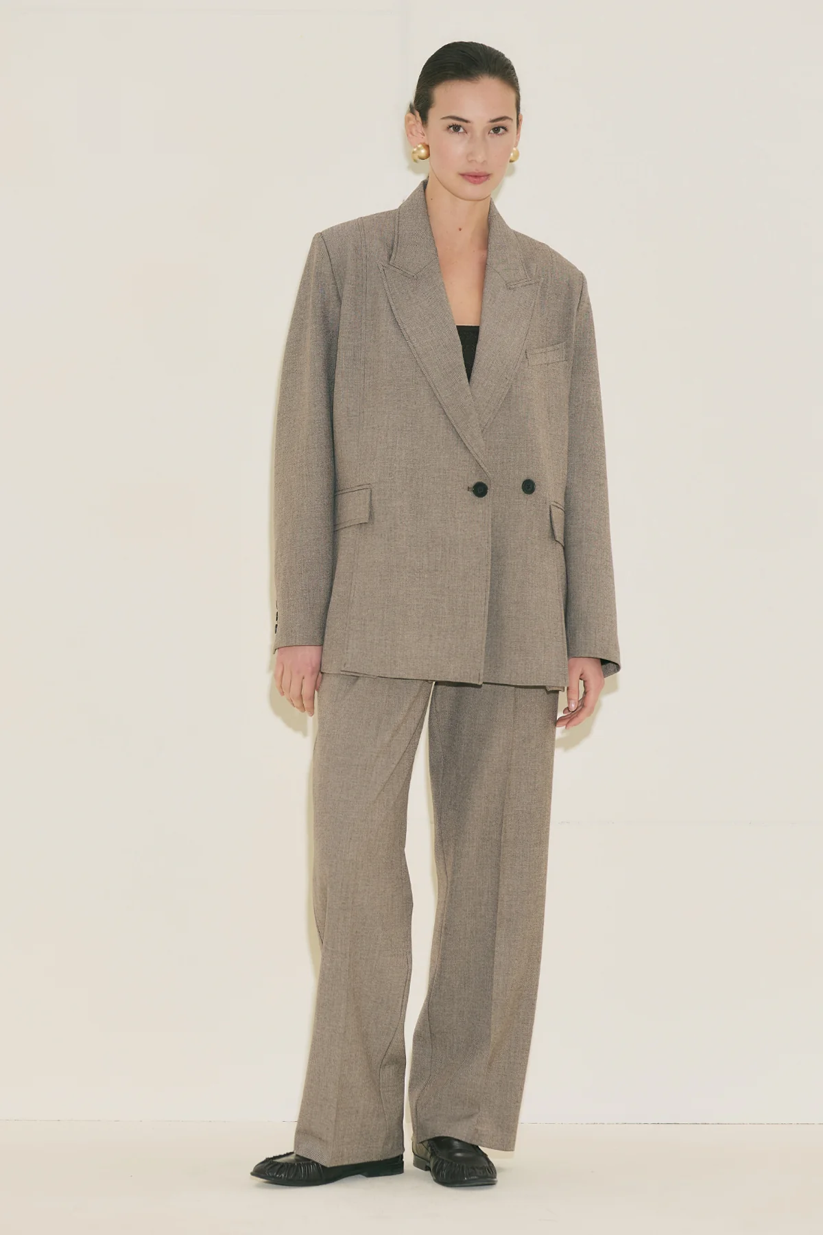 Yui Palazzo Trousers Mink - Image 4