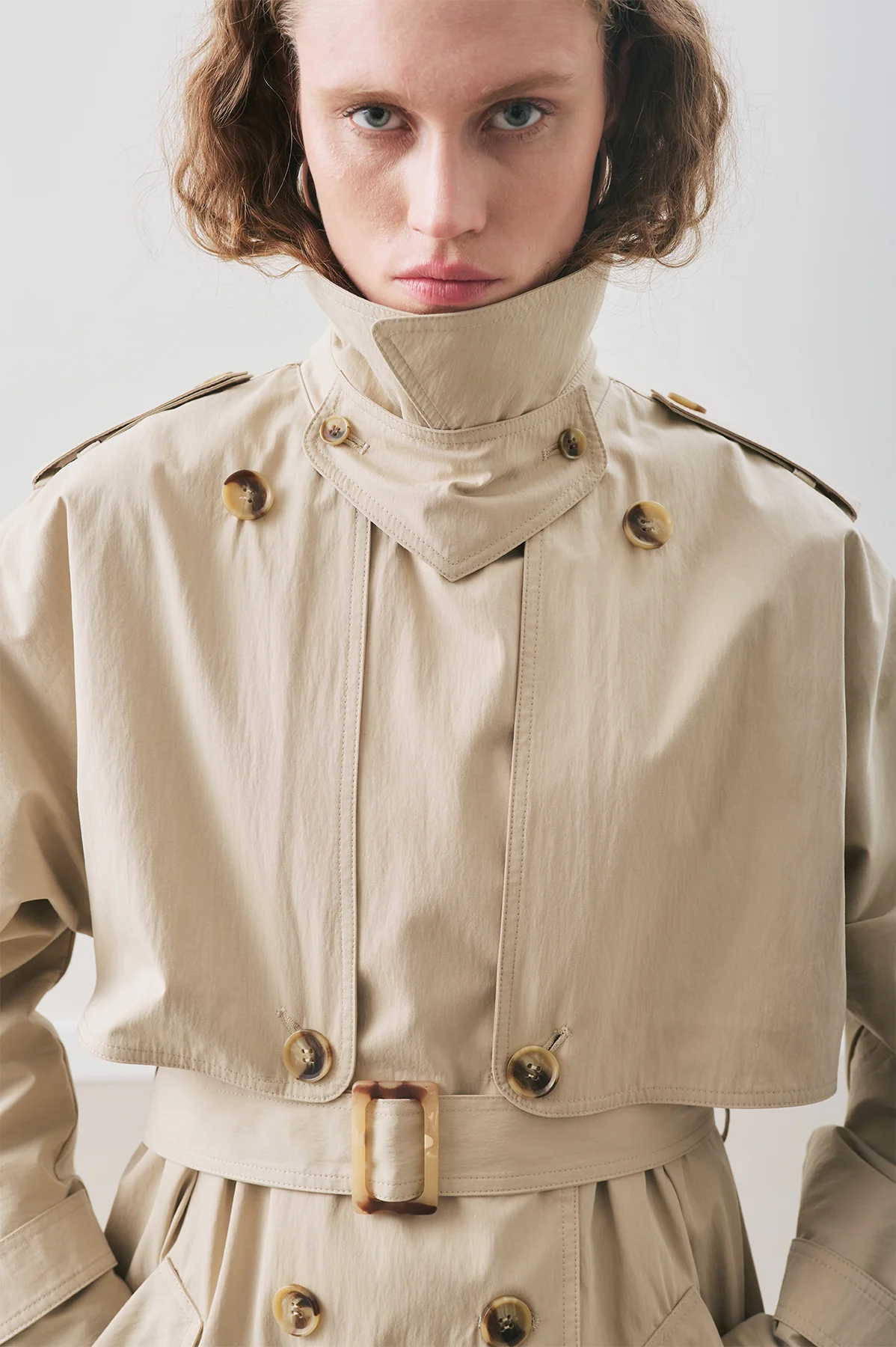 Zurich Oversized Trench Coat Sand - Image 3